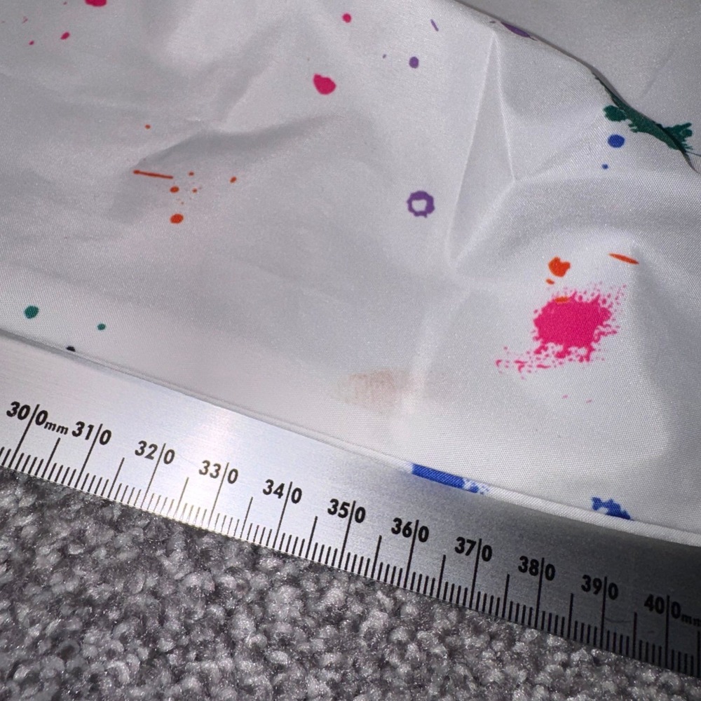 Champion Women's White Splash Tie-Dye Paint Splatter Pullover Windbreaker - XS - Picture 9 of 11